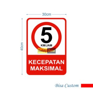 Rambu Kecepatan Maksimal 5 KM/JAM (Reflektif)