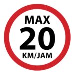 rambu safety sign max 20 km jam