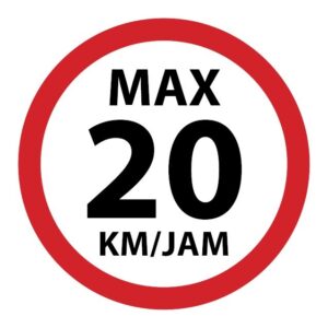 rambu safety sign max 20 km jam