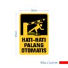 rambu hati hati palang otomatis