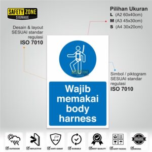 Rambu K3 Wajib Memakai Full Body Harness