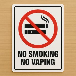 Sign No Smoking and No Vaping