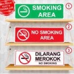 Sign Plat Alumunium Smoking Area & No Smoking Area