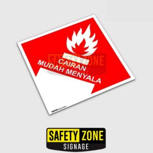 Stiker Label B3 Hazmat Cairan Mudah Menyala