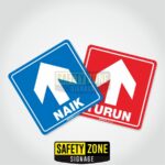 Stiker Tangga Tanda Panah Naik Turun K3