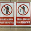 Rambu/Sign Dilarang Buang Sampah Sembarangan  (Akrilik/Plat) - Gambar 5