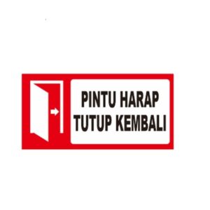 sticker pintu harap tutup kembali